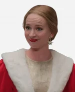 Britt Robertson The Merry Gentlemen Ashley Christmas Red & White Coat