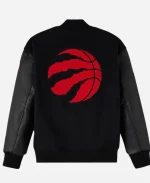 Toronto Raptors x OVO Black Varsity Jacket - Wool-Leather