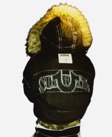 True Religion x Supreme 2025 Collaboration Puffer Hooded Jacket - Green, Navy Blue & Black