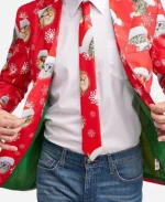 Ugly Cat Christmas Holiday Blazer Jacket 