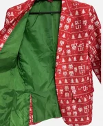 Ugly Santa Christmas Red Suit Blazer