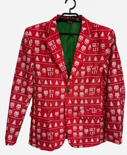 Ugly Santa Red Suit Blazer