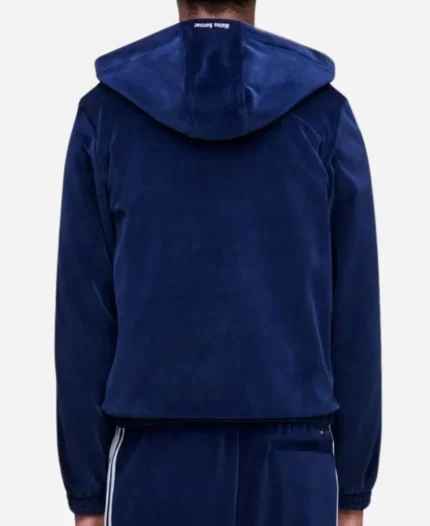 Unisex Adidas x Wales Bonner Velour Blue Track Jacket