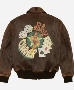 Unisex Avirex Sky Charmer A2 Brown Bomber Leather Jacket - For Sale