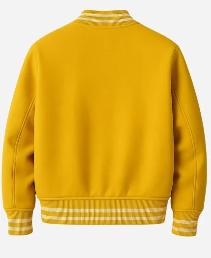 Unisex Baseball Yellow Varsity Jacket - For Sale