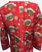 Unisex Christmas Holiday Ugly Cat Blazer Jacket 