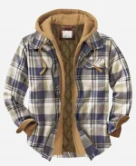Unisex Christmas Plaid Shirt Hooded Jacket - For Sale