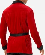 Unisex Christmas Smoking Robe Red & Green Jacket