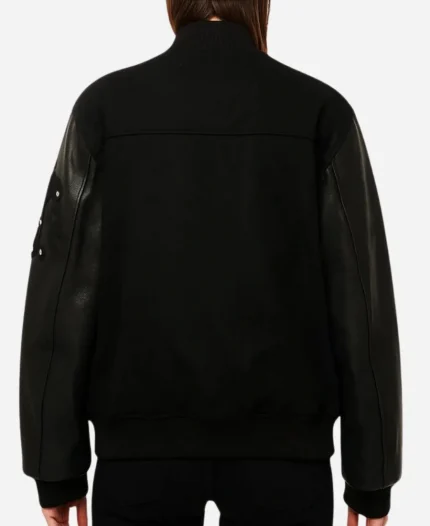 Unisex Chrome Hearts Multi Patch Black Letterman Varsity Jacket - For Sale