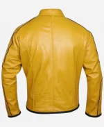 Unisex Classy Dijon Mustard Yellow Leather Jacket