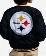Unisex Golf Wang Pittsburgh Steelers Black Full-Snap Satin Bomber Jacket