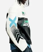 Unisex H&M Regular-Fit Racer Black And White Jacket