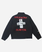 Unisex Lewis Hamilton +44 Steadman Stars Zip Up Quilted Jacket - Black