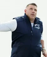 Unisex Mike Vrabel 2025 New England Patriots Coach Navy Fleece Zip Up Vest