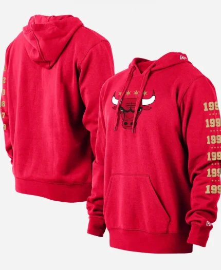 Unisex New Era x Chicago Bulls 2021-22 City Edition Red Pullover Hoodie