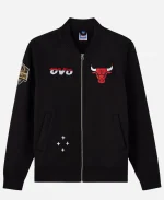 Unisex OVO x NBA Chicago Bulls Black Zipper Jacket
