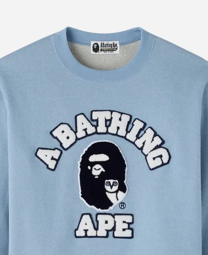 Unisex October's Very Own x BAPE College Denim Crewneck