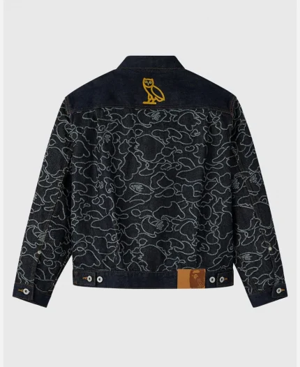 Unisex October's Very Own x BAPE Neon 1st Como Denim Jacket