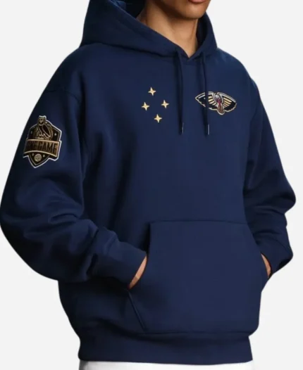 Unisex October's Very Own x New Orleans Pelicans NBA Navy Blue Pullover Hoodie