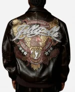 Unisex Pelle Pelle 47th Anniversary Brown Bomber Leather Jacket