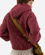 Unisex Scuffers Stained Burgundy Work Jacket - For Sale