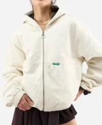 Unisex Scuffers Stained Ecru Work Jacket off-white