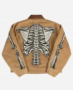 Unisex Skeleton Carhartt Vintage Brown Zipper Jacket