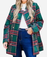 Unisex Stylish Christmas Emerald Plaid Blazer Jacket 