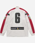 Unisex Supreme Chest Stripe Rugby Jacket -White