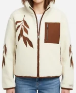 Unisex Taylor Swift 2025 Life is a Willow Zip Up Sherpa Cream Fleece Jacket
