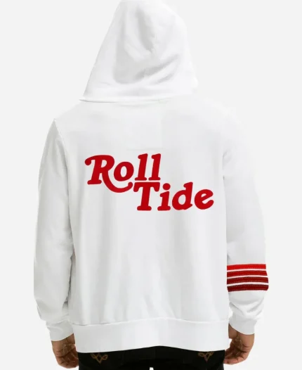 Unisex University of Alabama Roll Tide White Zip-Up Hoodie