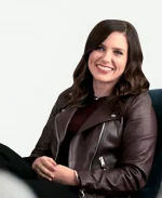 Veronica Love, Victor Leather Jacket - Brown