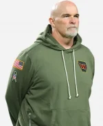 Washington Commanders Coach Dan Quinn Salute to Service 2025 Olive Hoodie