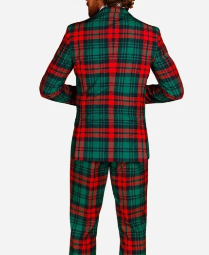 Western Style Red And Green Christmas Suit