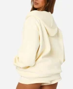 White Fox Ready To Go Zip Front Hoodie -Lemon