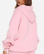 White Fox Zip Front Hoodie