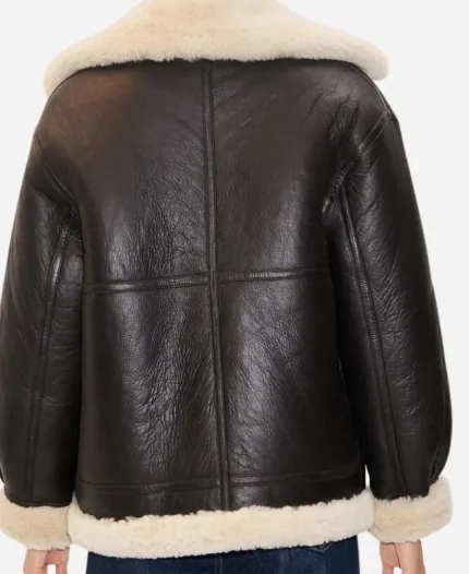 Women's Mango Shearling lined Bomber Coat Jacket