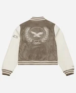 Women’s Mitchell & Ness Philadelphia Eagles Tan Cream Full-Snap Varsity Jacket