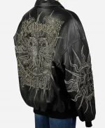 Women's Pelle Pelle Studded Marc Buchanan Black Leather Jacket