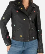 Zipperlen Star Black Leather Jacket By Morgan