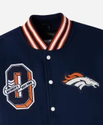 2025 October's Very Own OVO x NFL Denver Broncos Navy Varsity Jacket
