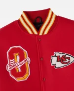 2025 October's Very Own OVO x NFL Kansas City Chiefs Red Varsity Jacket