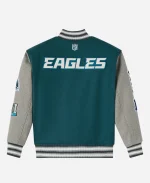 2025 October's Very Own OVO x NFL Philadelphia Eagles Green Varsity Jacket