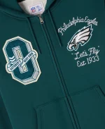 2025 October's Very Own OVO x NFL Philadelphia Eagles Waffle Lined Green Hoodie