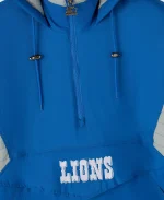 2025 October's Very Own OVO x NFL Starter Detroit Lions Blue Pullover Jacket