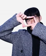 2025 Premier League Los Angeles FC Team Champions League Son HeungMin Grey Tweed Coat