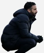 2025 Premier League Ruben Amorim Black Parka Hooded Jacket