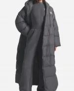 2025 The North Face × SKIMS Nuptse Wrap Parka Hooded Puffer Coat