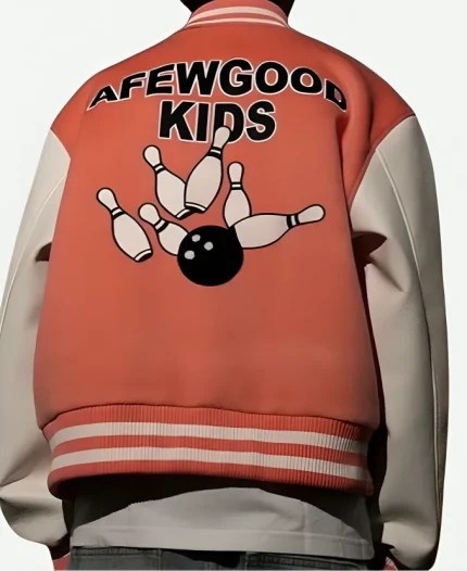 A Few Good Kids AFGK Strike White & Pink Varsity Jacket