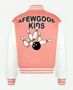 A Few Good Kids Strike Varsity Jacket - White & PInk